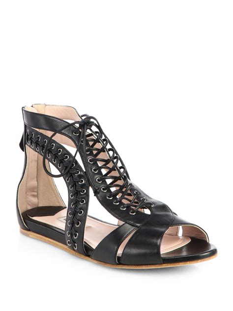 miu miu black gladiator sandals|Iconic Shoes For Women .